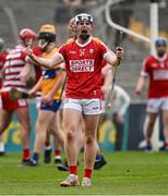 17 May 2024; Adam O’Sullivan of Cork celebrates victory at the final whistle of the oneills.com Munster GAA U20 Hurling Championship semi-final match between Clare and Cork at Cusack Park in Ennis, Clare. Photo by Brendan Moran/Sportsfile