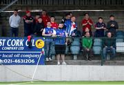 17 May 2024; Treaty United supporters during the SSE Airtricity Men's First Division match between Cobh Ramblers and Treaty United at St. Colman's Park in Cobh, Cork. Photo by Michael P Ryan/Sportsfile