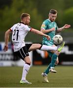 17 May 2024; Paul Doyle of Dundalk in action against Jack Byrne of Shamrock Rovers during the SSE Airtricity Men's Premier Division match between Dundalk and Shamrock Rovers at Oriel Park in Dundalk, Louth. Photo by Ramsey Cardy/Sportsfile