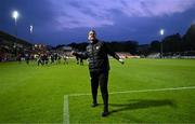 17 May 2024; Derry City manager Ruaidhrí Higgins after the SSE Airtricity Men's Premier Division match between St Patrick's Athletic and Derry City at Richmond Park in Dublin. Photo by Stephen McCarthy/Sportsfile