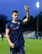 17 May 2024; Patrick McEleney of Derry City celebrates after the SSE Airtricity Men's Premier Division match between St Patrick's Athletic and Derry City at Richmond Park in Dublin. Photo by Stephen McCarthy/Sportsfile