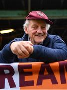 17 May 2024; Galway United supporter Bernie O'Connell from Galway City before the SSE Airtricity Men's Premier Division match between Drogheda United and Galway United at Weavers Park in Drogheda, Louth.  Photo by Shauna Clinton/Sportsfile