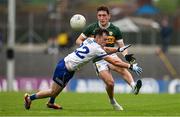 18 May 2024; Paudie Clifford of Kerry in action against Jason Irwin of Monaghan during the GAA Football All-Ireland Senior Championship Round 1 match between Kerry and Monaghan at Fitzgerald Stadium in Killarney, Kerry. Photo by Brendan Moran/Sportsfile