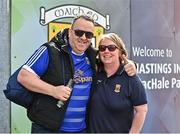 18 May 2024; Husband and wife, Damien and Teresa Grady, before the GAA Football All-Ireland Senior Championship Round 1 match between Mayo and Cavan at Hastings Insurance MacHale Park in Castlebar, Mayo. Photo by Stephen Marken/Sportsfile