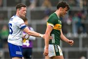 18 May 2024; Conor McManus of Monaghan, left, congratulates David Clifford of Kerry after the GAA Football All-Ireland Senior Championship Round 1 match between Kerry and Monaghan at Fitzgerald Stadium in Killarney, Kerry. Photo by Brendan Moran/Sportsfile
