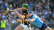 18 May 2024; Martin Keoghan of Kilkenny in action against Eoghan O'Donnell of Dublin during the Leinster GAA Hurling Senior Championship Round 4 match between Dublin and Kilkenny at Parnell Park in Dublin. Photo by Daire Brennan/Sportsfile