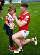 18 May 2024; Kevin Flahive of Cork signs a supporters jersey after the GAA Football All-Ireland Senior Championship Round 1 match between Clare and Cork at Cusack Park in Ennis, Clare. Photo by Ray McManus/Sportsfile