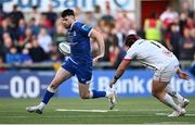 18 May 2024; Harry Byrne of Leinster in action against Eric O'Sullivan of Ulster during the United Rugby Championship match between Ulster and Leinster at Kingspan Stadium in Belfast. Photo by Ramsey Cardy/Sportsfile