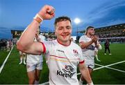 18 May 2024; Mike Lowry of Ulster celebrates after the United Rugby Championship match between Ulster and Leinster at Kingspan Stadium in Belfast. Photo by Ramsey Cardy/Sportsfile