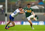 18 May 2024; Paudie Clifford of Kerry in action against Jason Irwin of Monaghan during the GAA Football All-Ireland Senior Championship Round 1 match between Kerry and Monaghan at Fitzgerald Stadium in Killarney, Kerry. Photo by Brendan Moran/Sportsfile