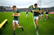 18 May 2024; Gavin White, left, and David Clifford of Kerry before the GAA Football All-Ireland Senior Championship Round 1 match between Kerry and Monaghan at Fitzgerald Stadium in Killarney, Kerry. Photo by Brendan Moran/Sportsfile
