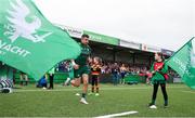 18 May 2024; Tiernan O’Halloran of Connacht runs out before the United Rugby Championship match between Connacht and DHL Stormers at The Sportsground in Galway. Photo by Michael P Ryan/Sportsfile