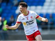 19 May 2024; Joey Clarke of Tyrone celebrates after scoring his side's first goal during the EirGrid GAA Football All-Ireland U20 Championship final match between Kerry and Tyrone at Laois Hire O’Moore Park in Portlaoise, Laois. Photo by Harry Murphy/Sportsfile