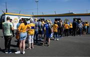 19 May 2024; Supporters of both Clare and Waterford await the gates opening, at noon, before the Munster GAA Hurling Senior Championship Round 4 match between Clare and Waterford at Cusack Park in Ennis, Clare. Photo by Ray McManus/Sportsfile