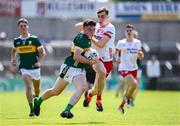 19 May 2024; Eddie Healy of Kerry in action against Conor O'Neill of Tyrone during the EirGrid GAA Football All-Ireland U20 Championship final match between Kerry and Tyrone at Laois Hire O’Moore Park in Portlaoise, Laois. Photo by Harry Murphy/Sportsfile