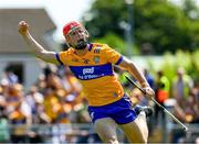 19 May 2024; Darragh Lohan of Clare celebrates scoring a goal, in the 20th minute, during the Munster GAA Hurling Senior Championship Round 4 match between Clare and Waterford at Cusack Park in Ennis, Clare. Photo by Ray McManus/Sportsfile