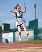 19 May 2024; Sienna Lily Boyce age 13, from Raheny, Dublin competing in the long jump as young athletes begin 100-day countdown to Paralympics 2024. IWA-Sport para-athletes pictured at the annual Jamie Boyle Games, Para Athletics Grand Prix 2024, which took place in Templemore Athletics Club, Tipperary, on Sunday 19th May, hosted by Irish Wheelchair Association, IWA-Sport. The event saw IWA Sport para-athletes competing in field and track events varying from U8 to senior athletes. Photo by David Fitzgerald/Sportsfile