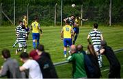 19 May 2024; A general view of action during the Sports Direct Men’s FAI Cup First Round match between Cockhill Celtic and Ayrfield United at Charlie O'Donnell Sports Grounds in Buncrana, Donegal. Photo by Ramsey Cardy/Sportsfile