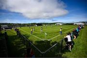 19 May 2024; Chris McFadden of Ayrfield United takes a throw-in during the Sports Direct Men’s FAI Cup First Round match between Cockhill Celtic and Ayrfield United at Charlie O'Donnell Sports Grounds in Buncrana, Donegal. Photo by Ramsey Cardy/Sportsfile