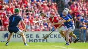 19 May 2024; Alan Connolly of Cork in action against Michael Breen and Craig Morgan of Tipperary during the Munster GAA Hurling Senior Championship Round 4 match between Tipperary and Cork at FBD Semple Stadium in Thurles, Tipperary. Photo by Brendan Moran/Sportsfile