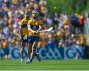 19 May 2024; Mark Rodgers of Clare strikes a last minute 65, over the bar to win the game during the Munster GAA Hurling Senior Championship Round 4 match between Clare and Waterford at Cusack Park in Ennis, Clare. Photo by John Sheridan/Sportsfile