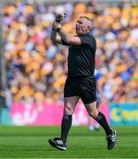 19 May 2024; Referee Liam Gordon during the Munster GAA Hurling Senior Championship Round 4 match between Clare and Waterford at Cusack Park in Ennis, Clare. Photo by Ray McManus/Sportsfile