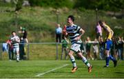 19 May 2024; Jack Mullan of Cockhill Celtic celebrates after scoring his side's third goal during the Sports Direct Men’s FAI Cup First Round match between Cockhill Celtic and Ayrfield United at Charlie O'Donnell Sports Grounds in Buncrana, Donegal. Photo by Ramsey Cardy/Sportsfile