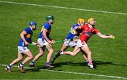 19 May 2024; Shane Barrett of Cork in action against Tipperary players, left to right, Alan Tynan, Darragh Stakelum, and Conor Stakelum during the Munster GAA Hurling Senior Championship Round 4 match between Tipperary and Cork at FBD Semple Stadium in Thurles, Tipperary. Photo by Daire Brennan/Sportsfile