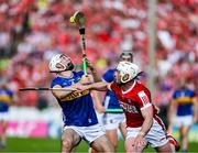 19 May 2024; Craig Morgan of Tipperary in action against Patrick Horgan of Cork during the Munster GAA Hurling Senior Championship Round 4 match between Tipperary and Cork at FBD Semple Stadium in Thurles, Tipperary. Photo by Daire Brennan/Sportsfile
