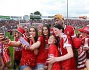 19 May 2024; Sean Twomey of Cork gets a selfie with supporters after the Munster GAA Hurling Senior Championship Round 4 match between Tipperary and Cork at FBD Semple Stadium in Thurles, Tipperary. Photo by Daire Brennan/Sportsfile