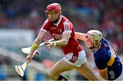 19 May 2024; Alan Connolly of Cork in action against Bryan O'Mara of Tipperary during the Munster GAA Hurling Senior Championship Round 4 match between Tipperary and Cork at FBD Semple Stadium in Thurles, Tipperary. Photo by Brendan Moran/Sportsfile