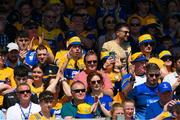19 May 2024; Supporters in the North stand before the Munster GAA Hurling Senior Championship Round 4 match between Clare and Waterford at Cusack Park in Ennis, Clare. Photo by Ray McManus/Sportsfile