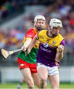 19 May 2024; Cathal Dunbar of Wexford during the Leinster GAA Hurling Senior Championship Round 4 match between Carlow and Wexford at Netwatch Cullen Park in Carlow. Photo by Michael P Ryan/Sportsfile