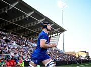 18 May 2024; Brian Deeny of Leinster runs out before the United Rugby Championship match between Ulster and Leinster at Kingspan Stadium in Belfast. Photo by Harry Murphy/Sportsfile