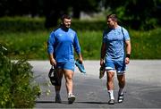 20 May 2024; Michael Milne and Scott Penny during a Leinster Rugby squad training session at UCD in Dublin. Photo by Harry Murphy/Sportsfile