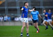 20 May 2024; Luke Donnelly of Longford celebrates a point during the Electric Ireland Leinster GAA Football Minor Championship Final match between Longford and Dublin at Glenisk O'Connor Park in Tullamore, Offaly. Photo by David Fitzgerald/Sportsfile