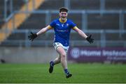 20 May 2024; Mark Cooney of Longford celebrates after the Electric Ireland Leinster GAA Football Minor Championship Final match between Longford and Dublin at Glenisk O'Connor Park in Tullamore, Offaly. Photo by David Fitzgerald/Sportsfile