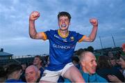 20 May 2024; James Hagan of Longford celebrates with supporters after the Electric Ireland Leinster GAA Football Minor Championship Final match between Longford and Dublin at Glenisk O'Connor Park in Tullamore, Offaly. Photo by David Fitzgerald/Sportsfile