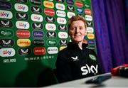 22 May 2024; Manager Eileen Gleeson during a Republic of Ireland women squad announcement at Cadbury Offices in Coolock, Dublin. Photo by David Fitzgerald/Sportsfile