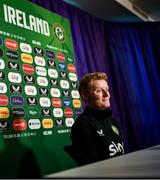 22 May 2024; Manager Eileen Gleeson during a Republic of Ireland women squad announcement at Cadbury Offices in Coolock, Dublin. Photo by David Fitzgerald/Sportsfile