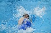 22 May 2024; Danielle Hill of Larne Swimming Club competes in the Women's 100m Backstroke Finals during day one of the Ireland Olympic Swimming Trials at the National Aquatic Centre on the Sport Ireland Campus in Dublin. Photo by Shauna Clinton/Sportsfile