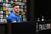 24 May 2024; James Ryan during a Leinster Rugby media conference at the Tottenham Hotspur Stadium in London, England. Photo by Harry Murphy/Sportsfile