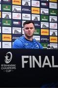 24 May 2024; James Ryan during a Leinster Rugby media conference at the Tottenham Hotspur Stadium in London, England. Photo by Harry Murphy/Sportsfile