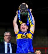 24 May 2024; Tipperary captain Ben Currivan lifts the cup after the oneills.com Munster GAA U20 Hurling Championship final match between Tipperary and Cork at TUS Gaelic Grounds in Limerick. Photo by Ben McShane/Sportsfile