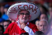 24 May 2024; A Cork supporter reacts late on in the oneills.com Munster GAA U20 Hurling Championship final match between Tipperary and Cork at TUS Gaelic Grounds in Limerick. Photo by Ben McShane/Sportsfile