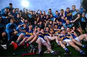 24 May 2024; Tipperary players celebrate with the cup after the oneills.com Munster GAA U20 Hurling Championship final match between Tipperary and Cork at TUS Gaelic Grounds in Limerick. Photo by Ben McShane/Sportsfile