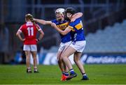 24 May 2024; Darragh McCarthy, left, and Adam Daly of Tipperary celebrate at the final whistle of the oneills.com Munster GAA U20 Hurling Championship final match between Tipperary and Cork at TUS Gaelic Grounds in Limerick. Photo by Ben McShane/Sportsfile