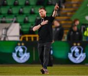 24 May 2024; Shelbourne manager Damien Duff after the SSE Airtricity Men's Premier Division match between Shamrock Rovers and Shelbourne at Tallaght Stadium in Dublin. Photo by Stephen McCarthy/Sportsfile