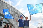 25 May 2024; Leinster supporters Oisin Wallace, age 9, from Tullamore, Offaly, left, and Jack Gleeson, age 11, from Birr, Offaly, before the Investec Champions Cup final between Leinster and Toulouse at the Tottenham Hotspur Stadium in London, England. Photo by Sam Barnes/Sportsfile