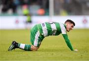 24 May 2024; Trevor Clarke of Shamrock Rovers after picking up an injury during the SSE Airtricity Men's Premier Division match between Shamrock Rovers and Shelbourne at Tallaght Stadium in Dublin. Photo by Stephen McCarthy/Sportsfile
